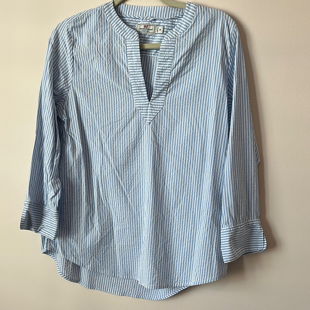 Blue Striped Vineyard Vines Shirt
